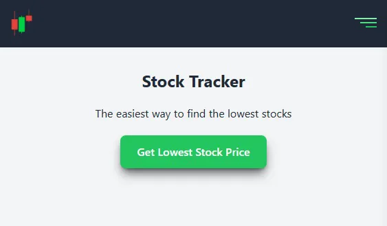 Screenshot of the Stock Tradr trading app